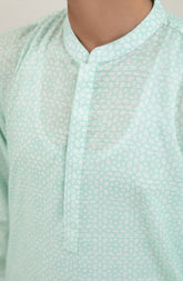 Boys Band Printed Kurta-SBK705125